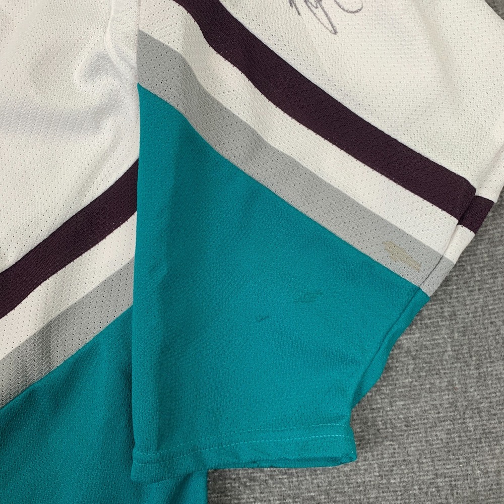 Vintage CCM Anaheim Ducks Jersey Mens Large White NHL Hockey Autographed 90s - Picture 6 of 9